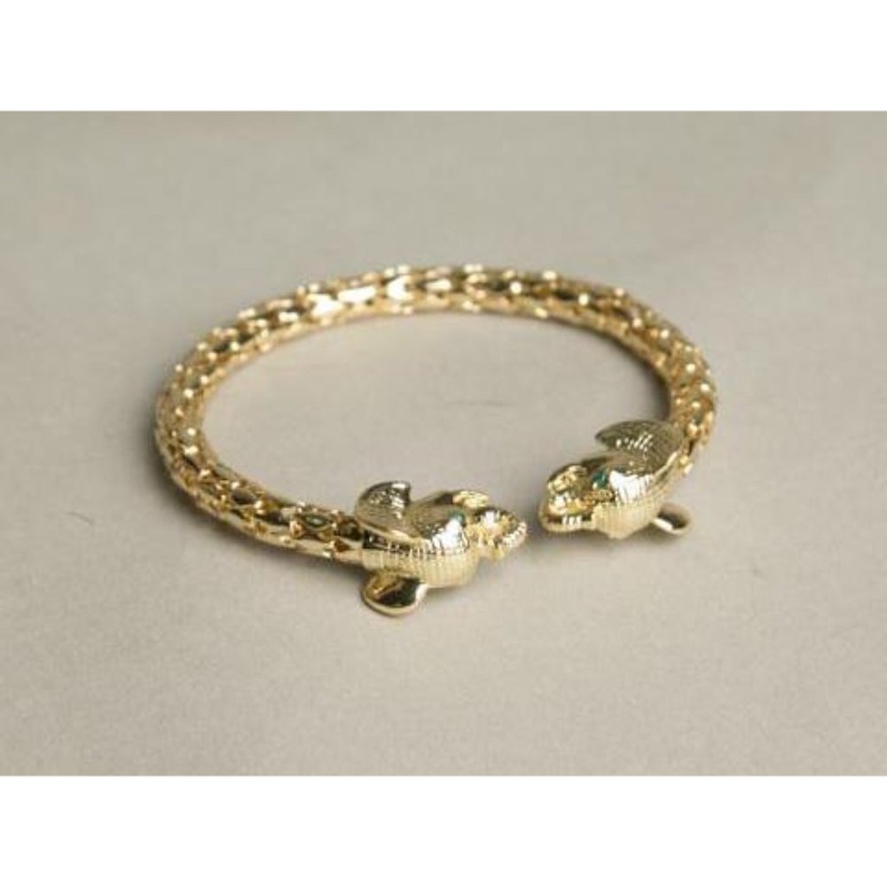 Elephant Cuff Bracelet Novelty Vintage Costume Jewelry